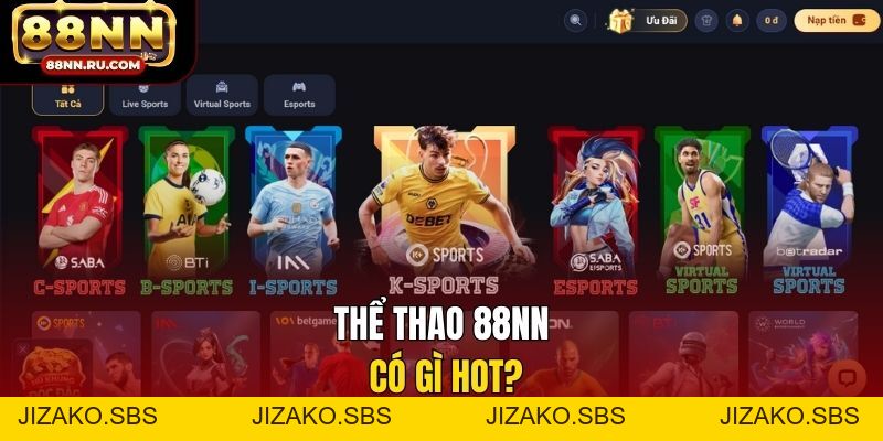 Thể Thao 88NN - Đa Dạng Kèo Cược, Live Bet Mượt Mà - Jizako