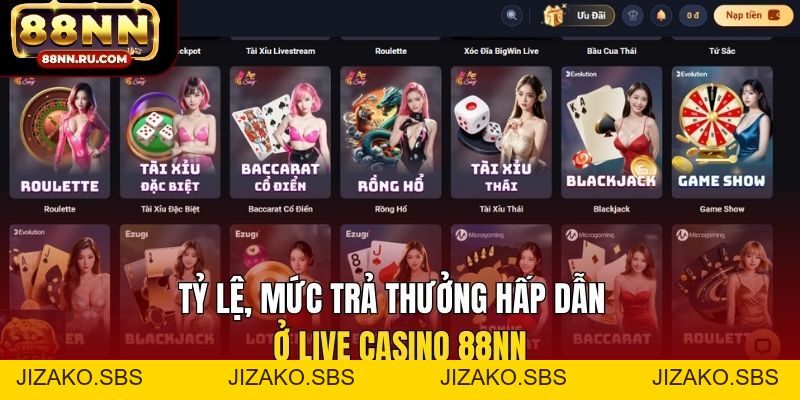 Trải Nghiệm Live Casino: Chơi Thật - Thắng Lớn Mỗi Ngày - Jizako